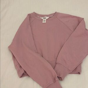Athleta girl Pink Boxy Crop Sweatshirt